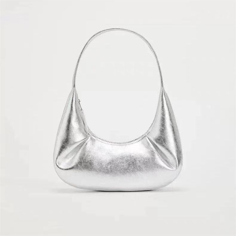 VOIDRA™ Selenodont Oval Mini Bag – Futuristic Metallic Shoulder Clutch