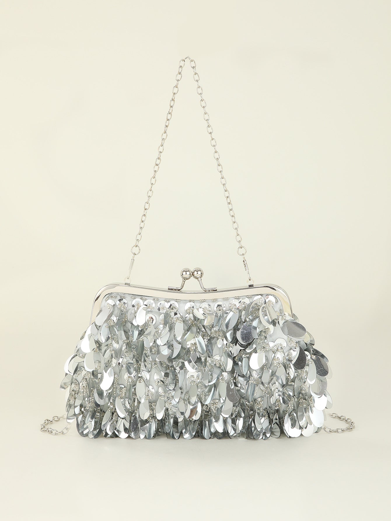 VOIDRA™ PrismRush Clutch — Sequin Shine Crossbody Bag with Dual Chain for Night Out & Party Glam