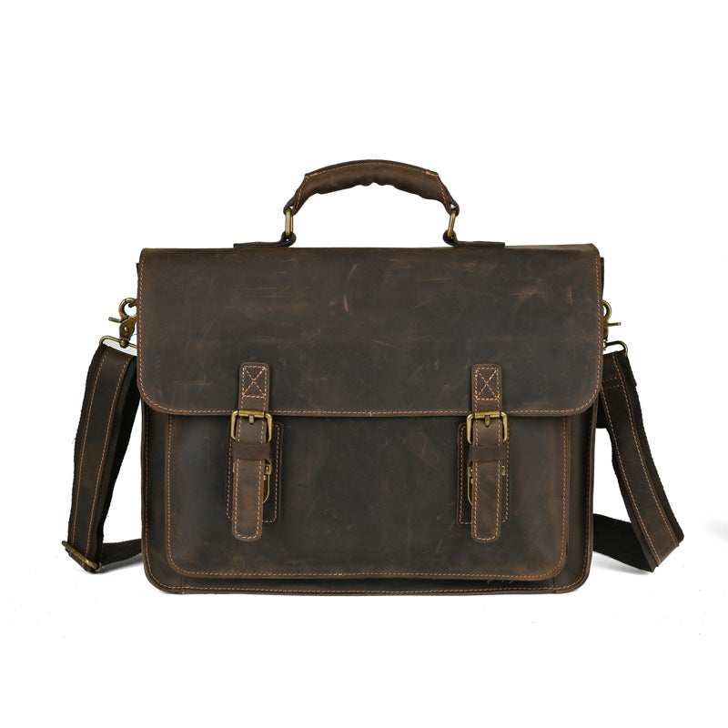 STRYDA.CORE – First-Layer Leather Laptop Crossbody