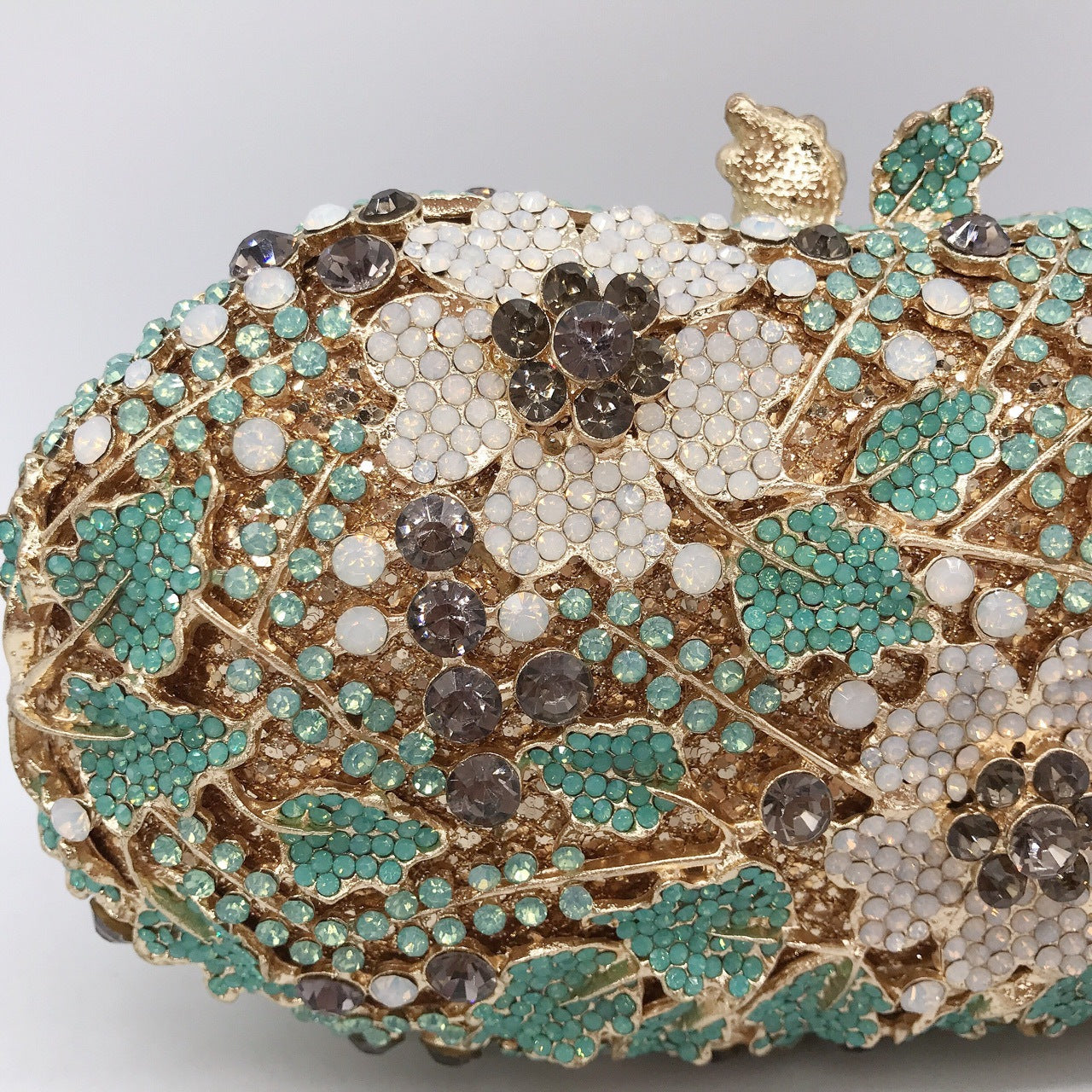 VOIDRA PrismClutch — Diamond Studded Metallic Evening Clutch