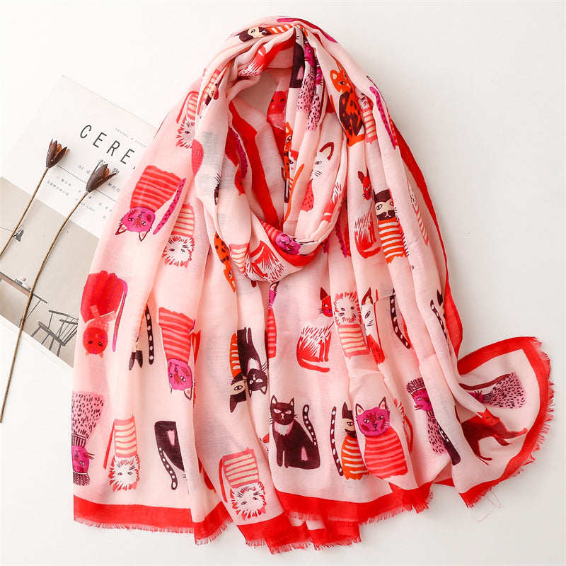 The Cat's Meow Printed Scarf