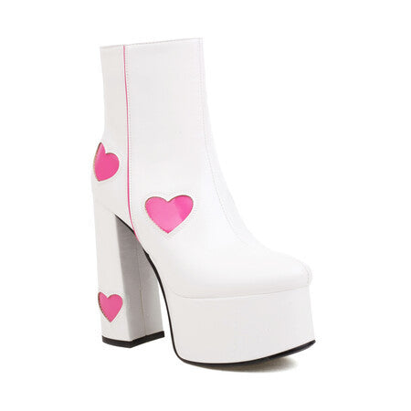 HEART.RISE – Platform Colorblock Boots (Size 34–43)