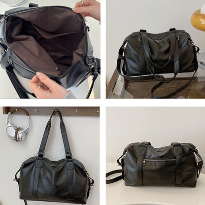 VOIDRA JetSet – Soft PU Travel Crossbody in Midnight Black