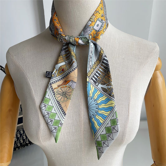 VOIDRA "Echo" Silk Styling Ribbon | Thin Silk Scarf for Hair & Handbag