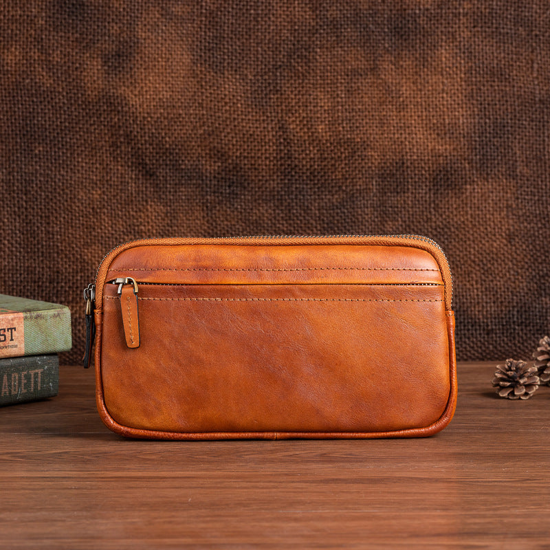 VOIDRA Ironhide Vertical Clutch – Genuine Cowhide Leather for Urban Gentlemen