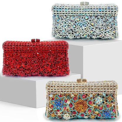 VOIDRA GemBlaze™ Crystal Bloom Clutch – Handcrafted Brilliance for Bold Evenings
