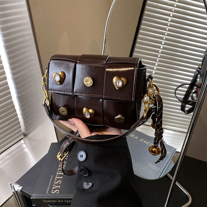 VOIDRA Rivet Edge Stitch Mini – Retro Square Crossbody Bag