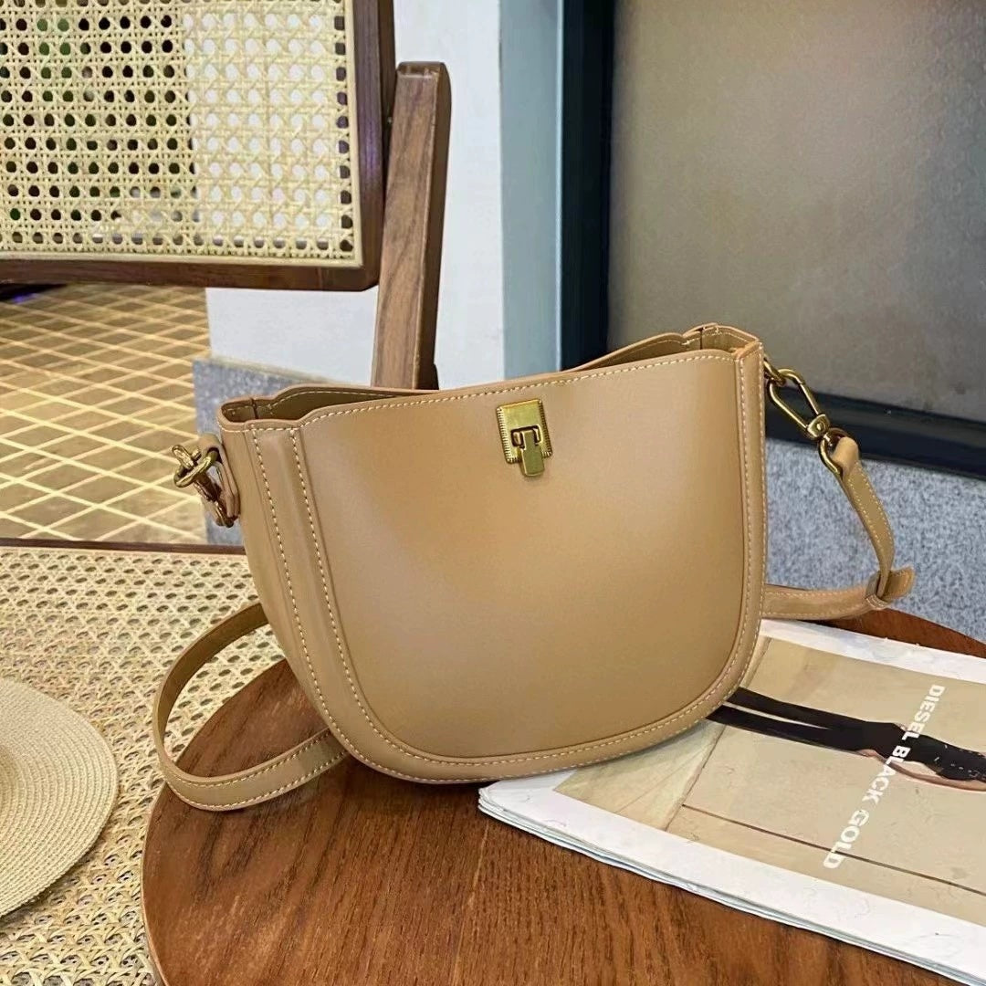 VOIDRA SOFTDROP — Genuine Leather Shoulder Bag in Sweet Casual Elegance