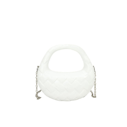 VOIDRA PrismDrape™ Acrylic Dumpling Clutch – Sculpted Elegance in Rhombus Form