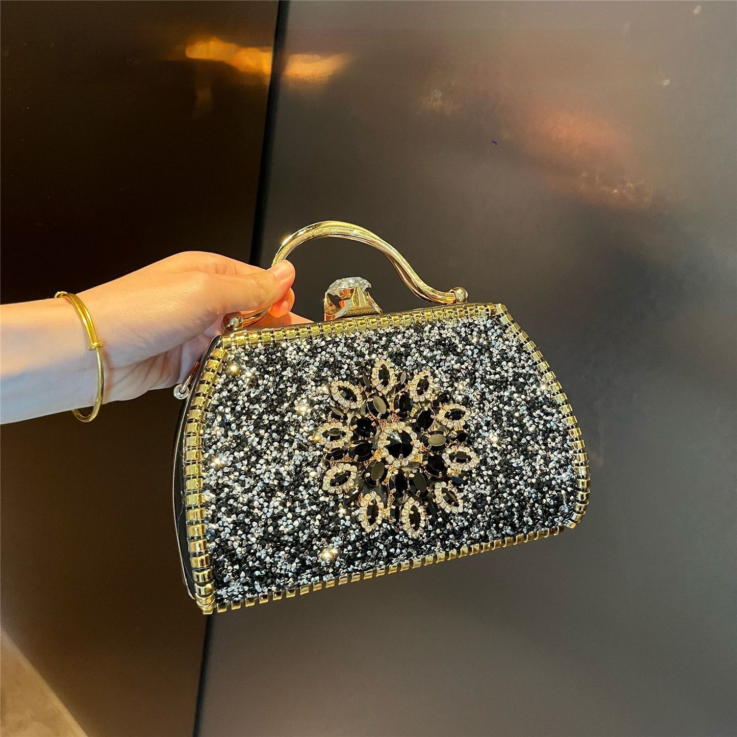 Sunflare Rhinestone Bloom Bag
