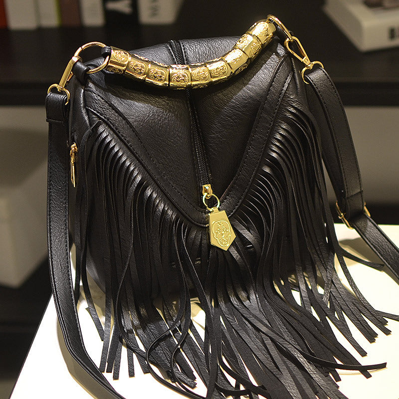 The FringeFlow Shoulder Bag | Boho Drama Meets Modern Grace