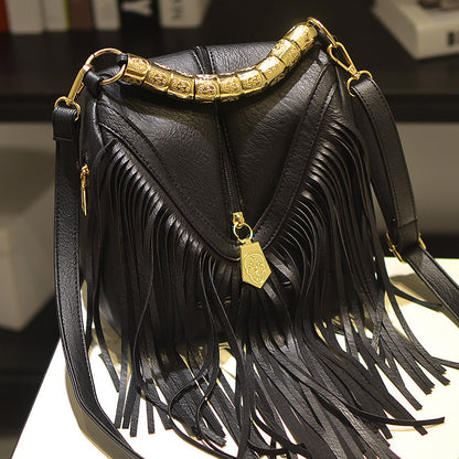 The FringeFlow Shoulder Bag | Boho Drama Meets Modern Grace