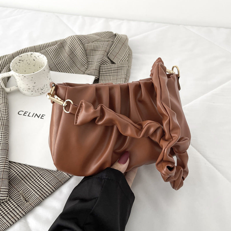 VOIDRA™ CloudWeave – Street Trend Pleated PU Shoulder Bag