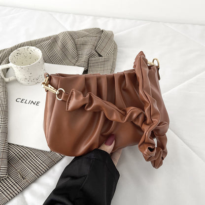 VOIDRA™ CloudWeave – Street Trend Pleated PU Shoulder Bag