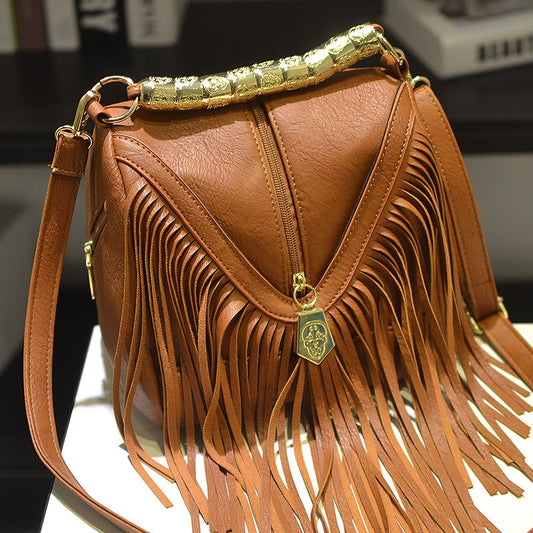 The FringeFlow Shoulder Bag | Boho Drama Meets Modern Grace