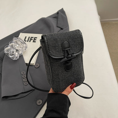 VOIDRA™ HornLoop – Minimalist Denim Canvas Crossbody Phone Bag