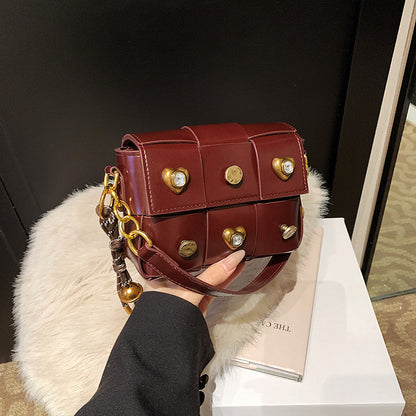 VOIDRA Rivet Edge Stitch Mini – Retro Square Crossbody Bag