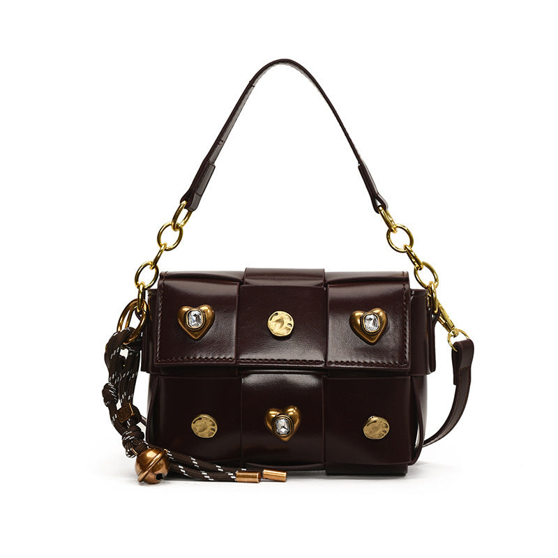 VOIDRA Rivet Edge Stitch Mini – Retro Square Crossbody Bag