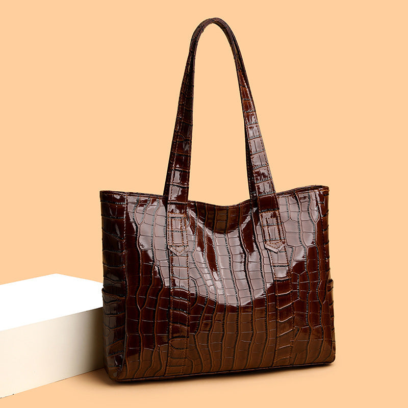 VOIDRA UrbanCroc Tote – Women's Crocodile Pattern Shoulder Bag