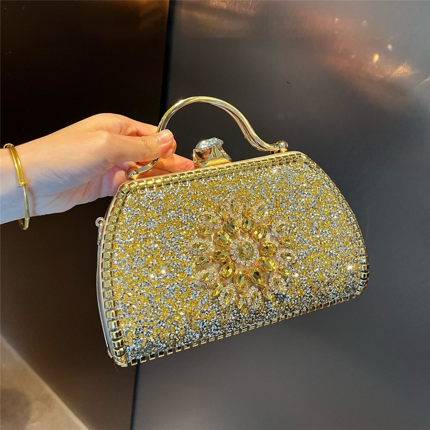 Sunflare Rhinestone Bloom Bag