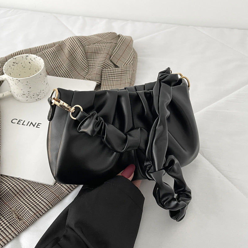 VOIDRA™ CloudWeave – Street Trend Pleated PU Shoulder Bag