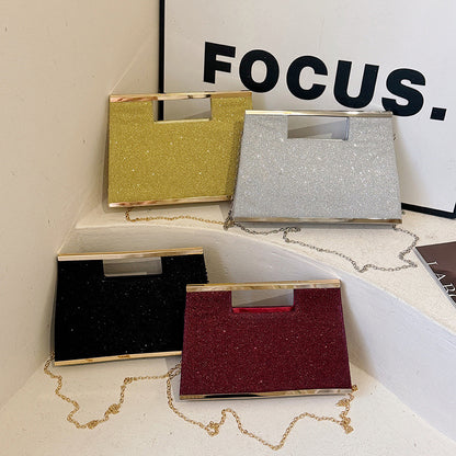 VOIDRA GlimmerVault™ Metallic Luxe Shoulder & Hand-Carry Bag