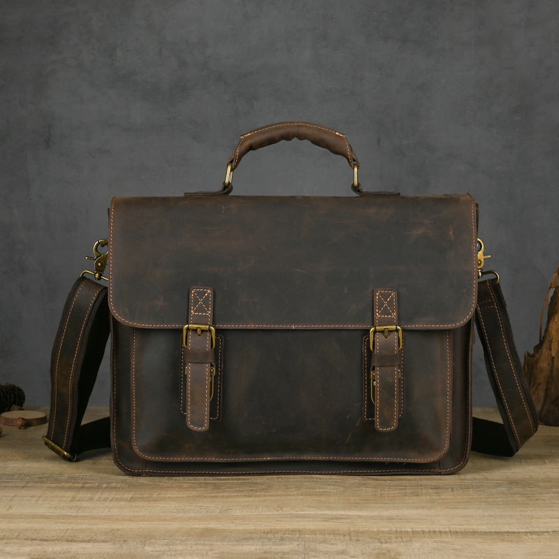 STRYDA.CORE – First-Layer Leather Laptop Crossbody