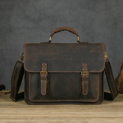STRYDA.CORE – First-Layer Leather Laptop Crossbody