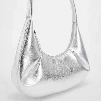 VOIDRA™ Selenodont Oval Mini Bag – Futuristic Metallic Shoulder Clutch