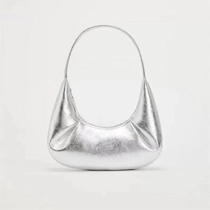 VOIDRA™ Selenodont Oval Mini Bag – Futuristic Metallic Shoulder Clutch