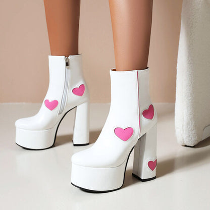 HEART.RISE – Platform Colorblock Boots (Size 34–43)