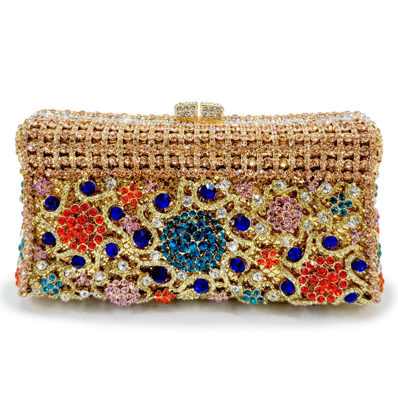 VOIDRA GemBlaze™ Crystal Bloom Clutch – Handcrafted Brilliance for Bold Evenings