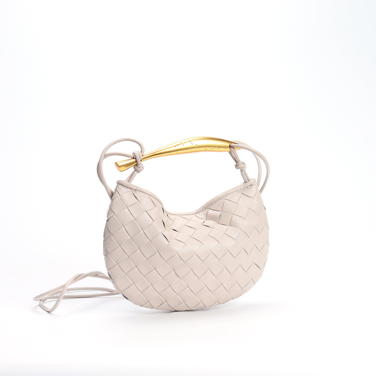 Véna – Woven Leather Mini Crossbody in Cowhide Grace