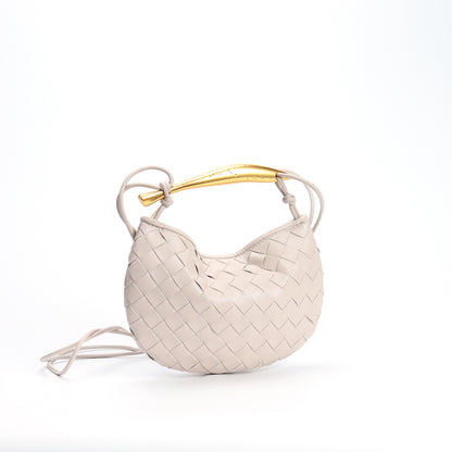 Véna – Woven Leather Mini Crossbody in Cowhide Grace