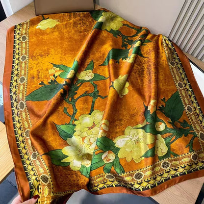 The Muse Printed Satin Scarf | VOIDRA