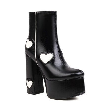 HEART.RISE – Platform Colorblock Boots (Size 34–43)