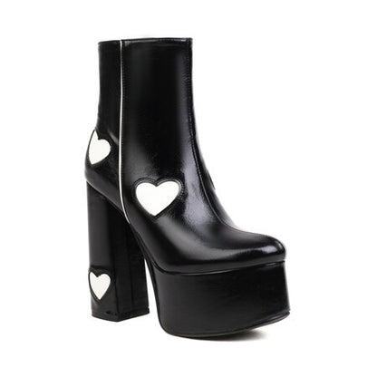 HEART.RISE – Platform Colorblock Boots (Size 34–43)