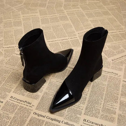 VOIDRA “MuseRise” Pointed Heel Boots – Sleek, Sculpted & All-Season