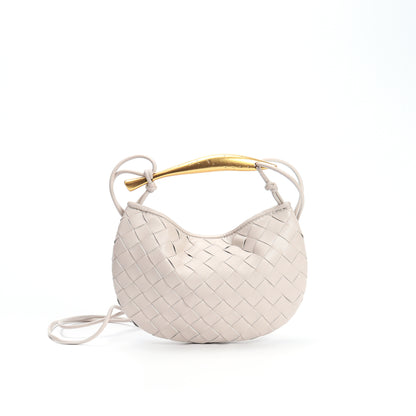 Véna – Woven Leather Mini Crossbody in Cowhide Grace