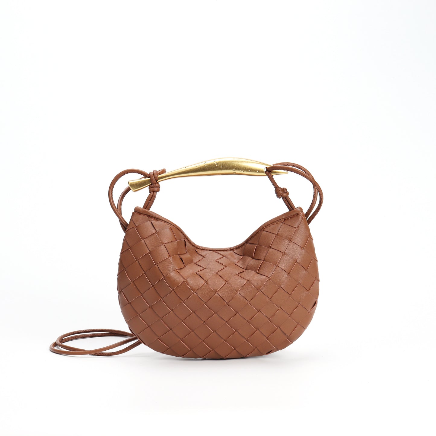 Véna – Woven Leather Mini Crossbody in Cowhide Grace