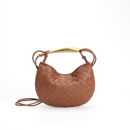 Véna – Woven Leather Mini Crossbody in Cowhide Grace