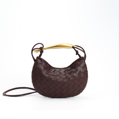 Véna – Woven Leather Mini Crossbody in Cowhide Grace