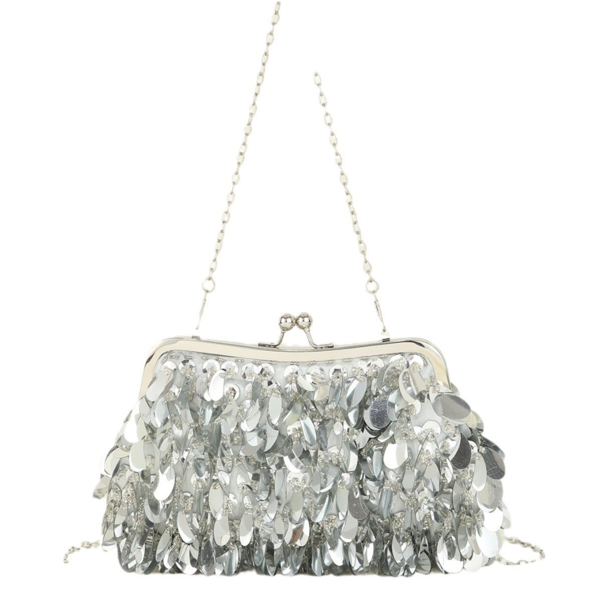 VOIDRA™ PrismRush Clutch — Sequin Shine Crossbody Bag with Dual Chain for Night Out & Party Glam