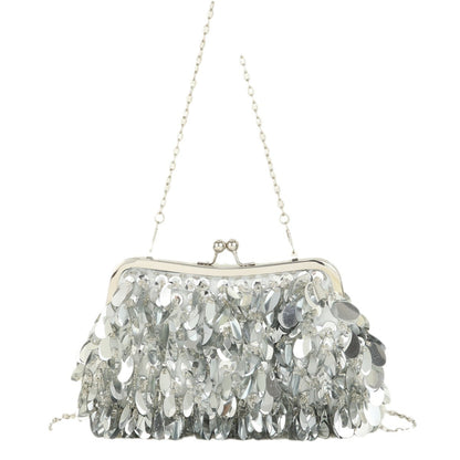 VOIDRA™ PrismRush Clutch — Sequin Shine Crossbody Bag with Dual Chain for Night Out & Party Glam