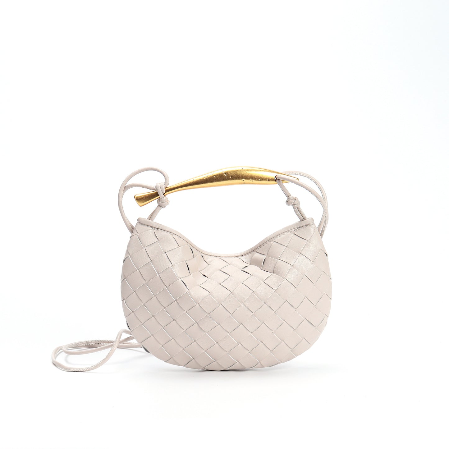 Véna – Woven Leather Mini Crossbody in Cowhide Grace