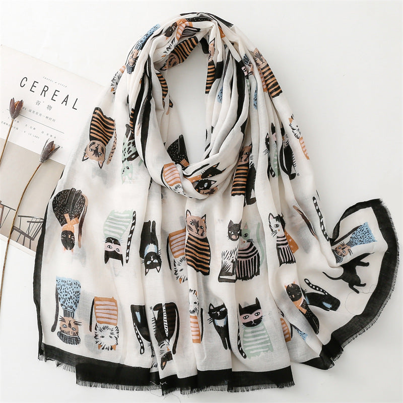 The Cat's Meow Printed Scarf