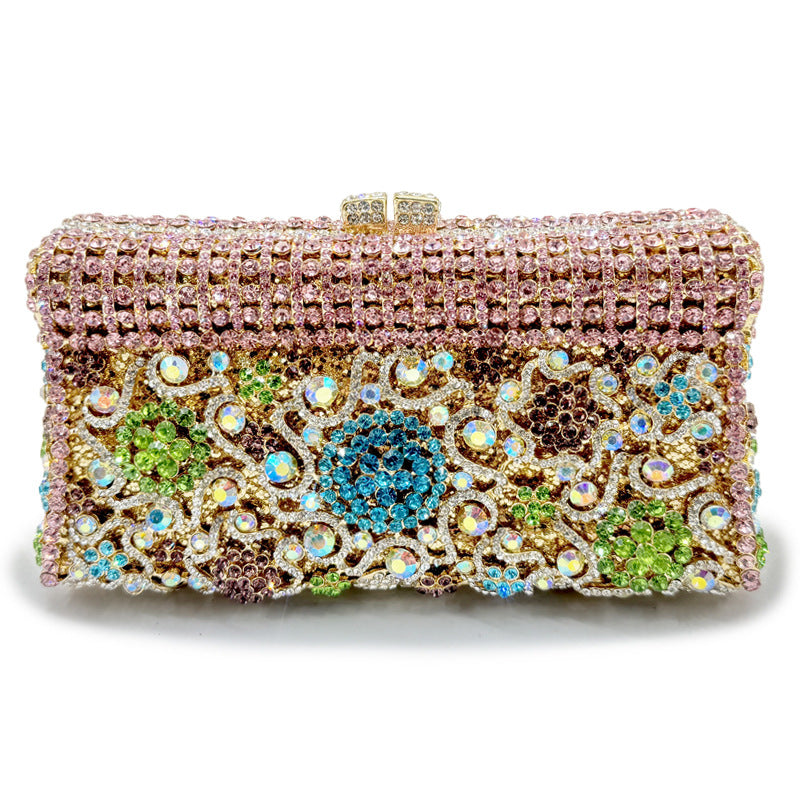 VOIDRA GemBlaze™ Crystal Bloom Clutch – Handcrafted Brilliance for Bold Evenings