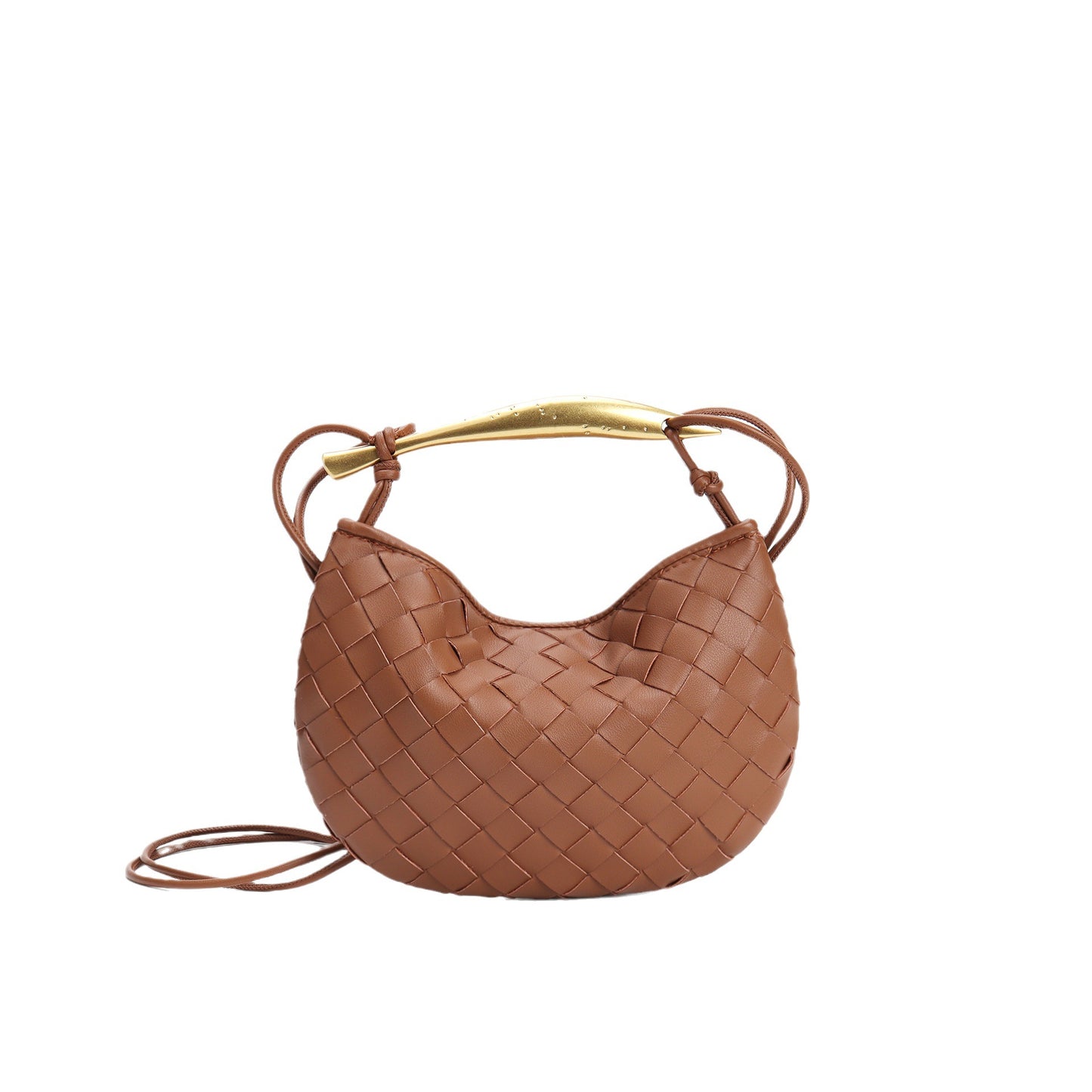 Véna – Woven Leather Mini Crossbody in Cowhide Grace