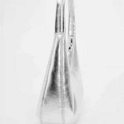 VOIDRA™ Selenodont Oval Mini Bag – Futuristic Metallic Shoulder Clutch