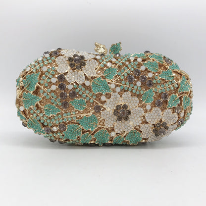 VOIDRA PrismClutch — Diamond Studded Metallic Evening Clutch